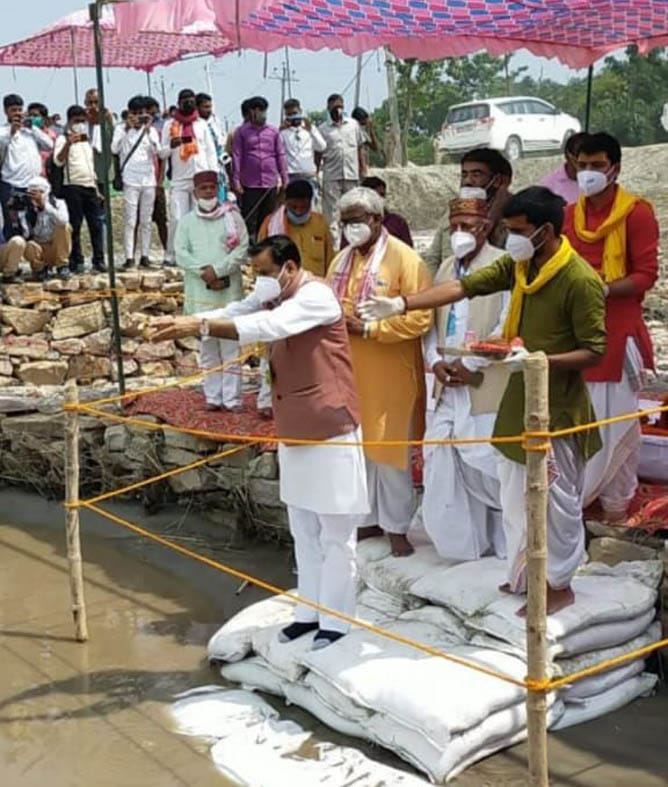 jalshakti minister visited amawankhas bandh
