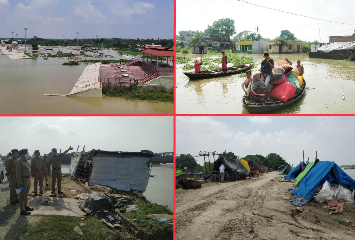 Gorakhpur flood news update rapti river increased Water level enter flood water in behrampur village