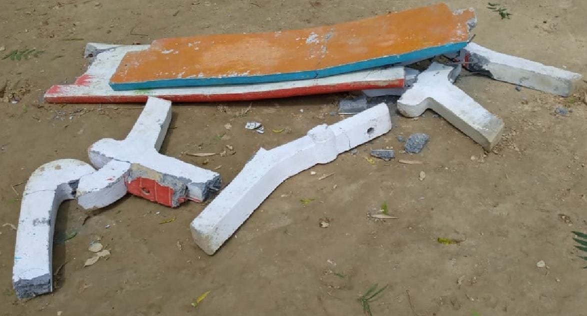 Jaunpur: mischievous elements broke Ambedkar statue, villagers created ruckus