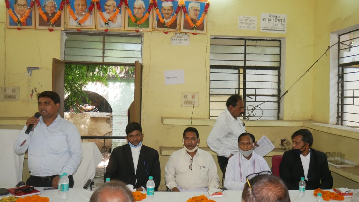 advocate Rajesh Shukla was sworn in as president