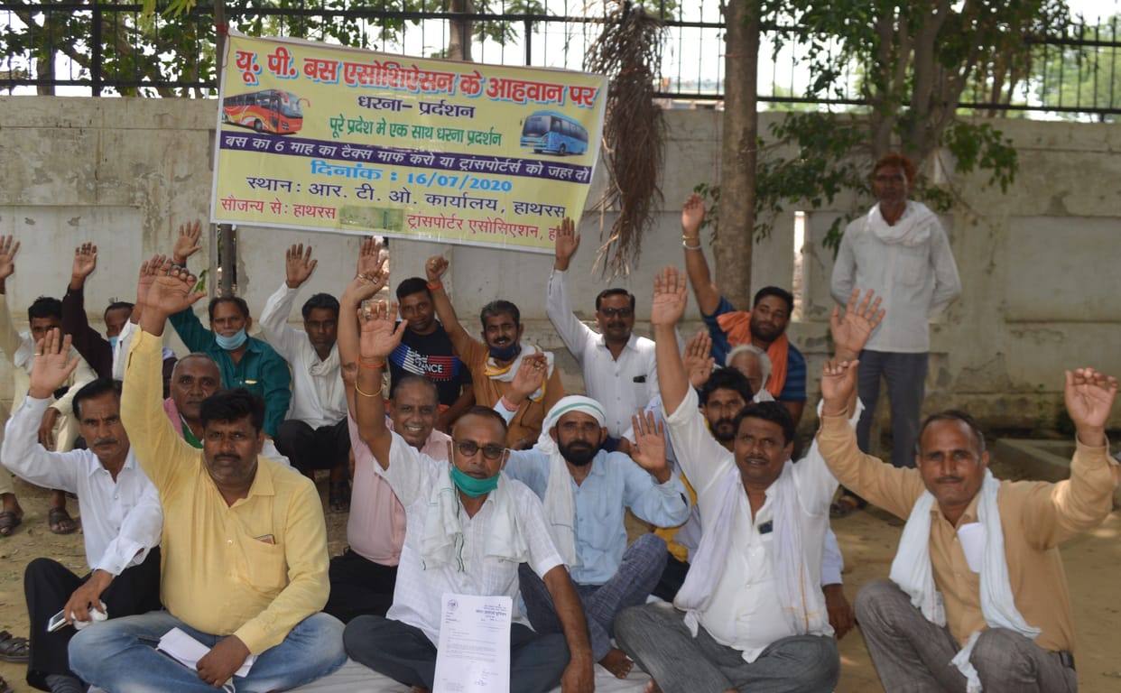 Hathras: Professional bus owners demand six months tax waiver