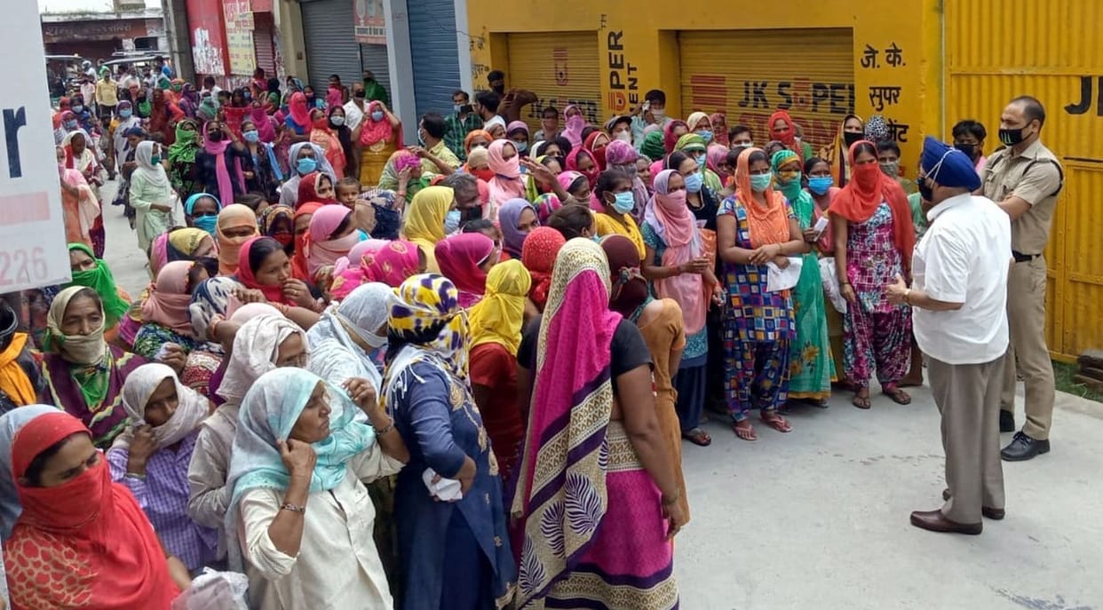 Protest for CM Relief Kit