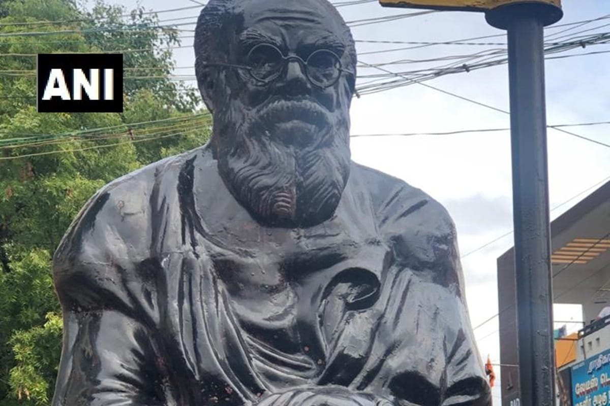 Tamil Nadu Saffron colour allegedly thrown on Periyar statue case registered against arun krishna