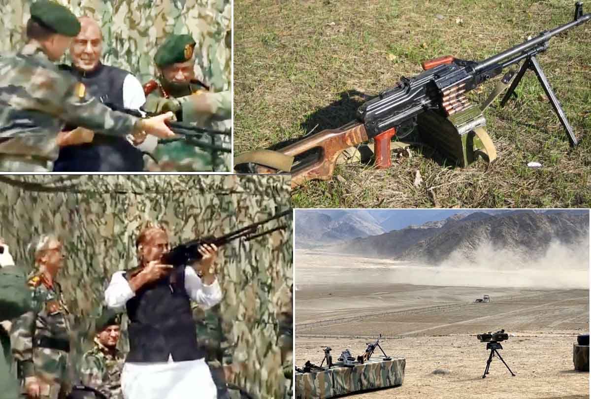 Pika machine gun features, Defence Minister Rajnath Singh inspects Pika machine gun