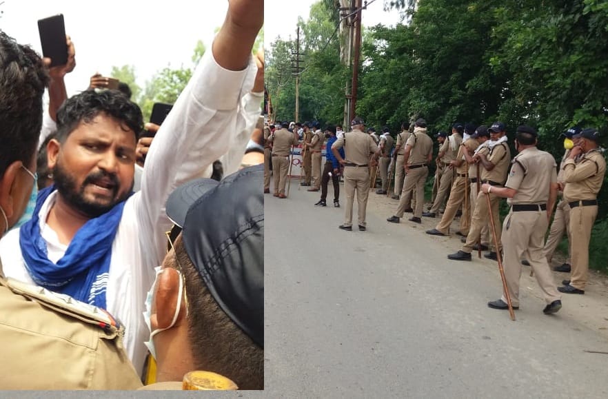 assaulting Nigerian students in roorkee, bheem army protest, police force deployed