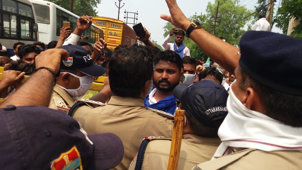 assaulting Nigerian students in roorkee, bheem army protest, police force deployed