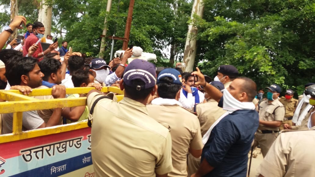 assaulting Nigerian students in roorkee, bheem army protest, police force deployed