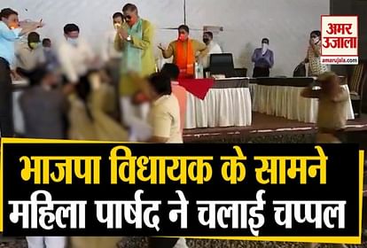 Viral Video: bjp women councilor slapped municipal commissioner in mathura