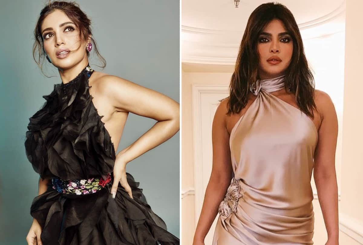 Bhumi Pednekar Priyanka Chopra Birthday Special when bhumi pednekar wore bold neckline dress like priyanka chopra
