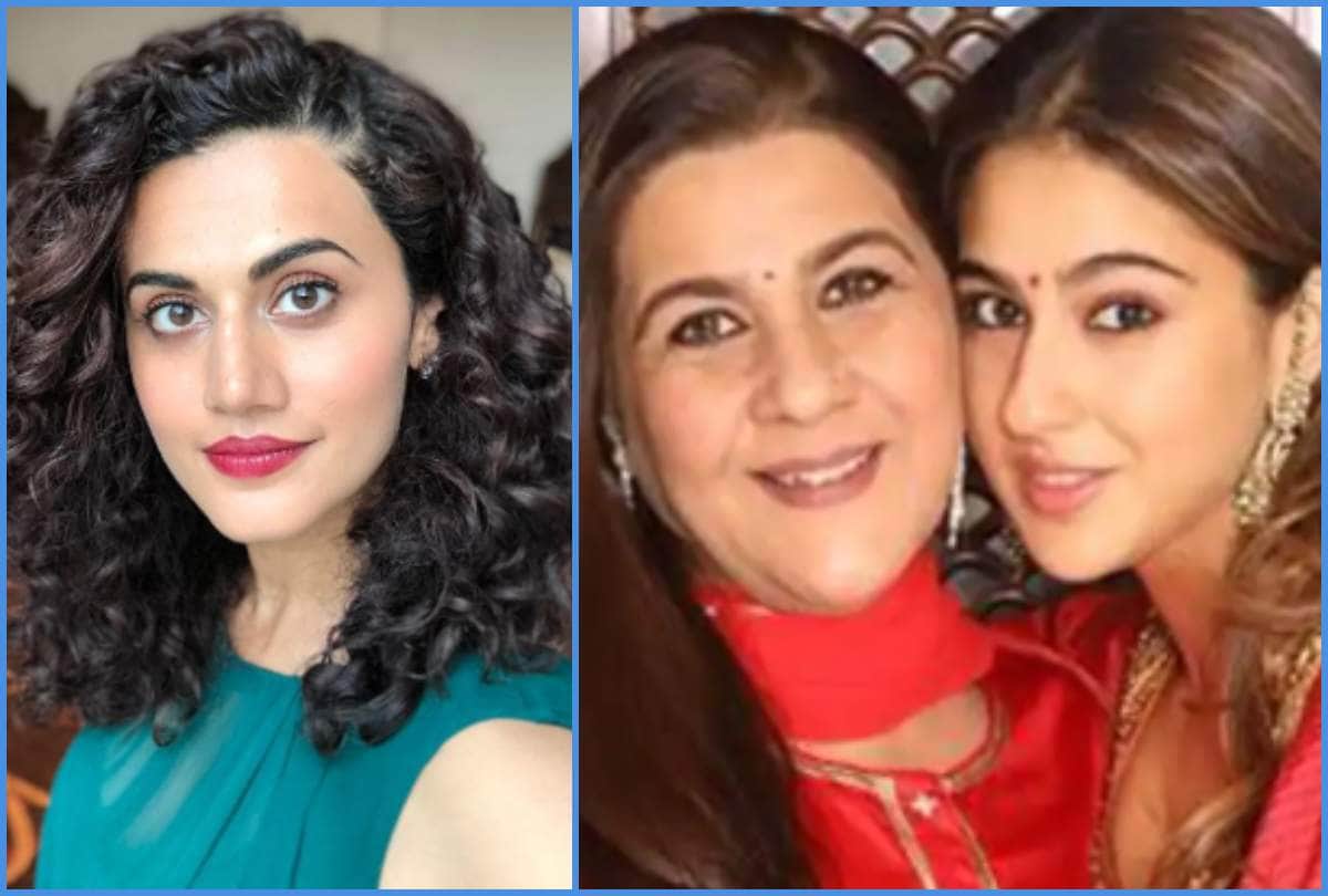 taapsee pannu appreciate actress amrita singh then sara ali khan reaction