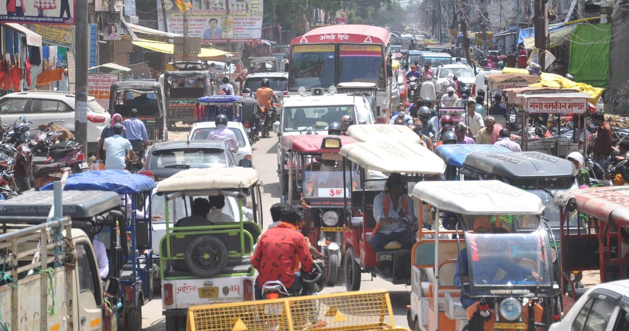 Half the city sealed, roads jammed
