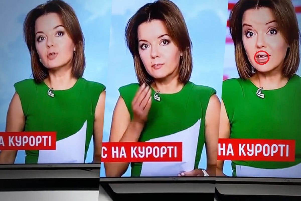 Ukrainian news anchor Marichka Padalko tooth falls out during live TV, She keeps her cool and carries on