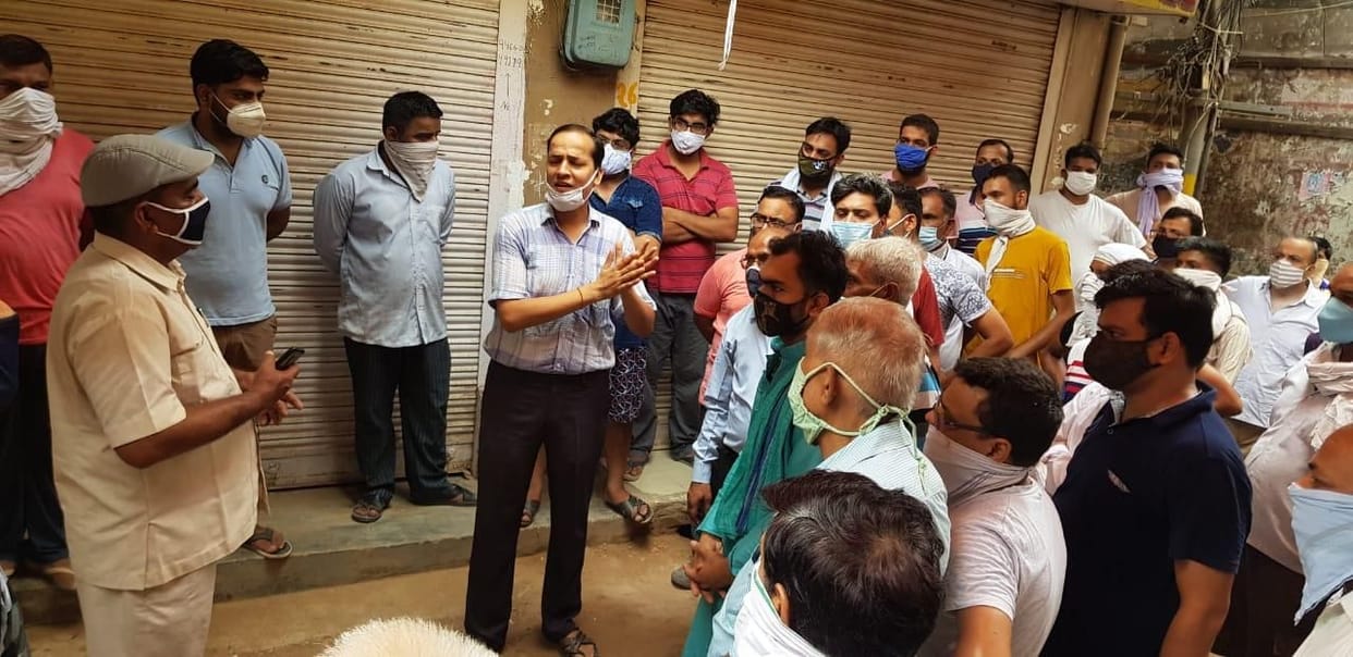 Protest against decision to close market