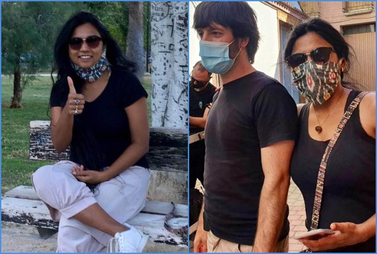 actress usha jadhav shooting international film in spain