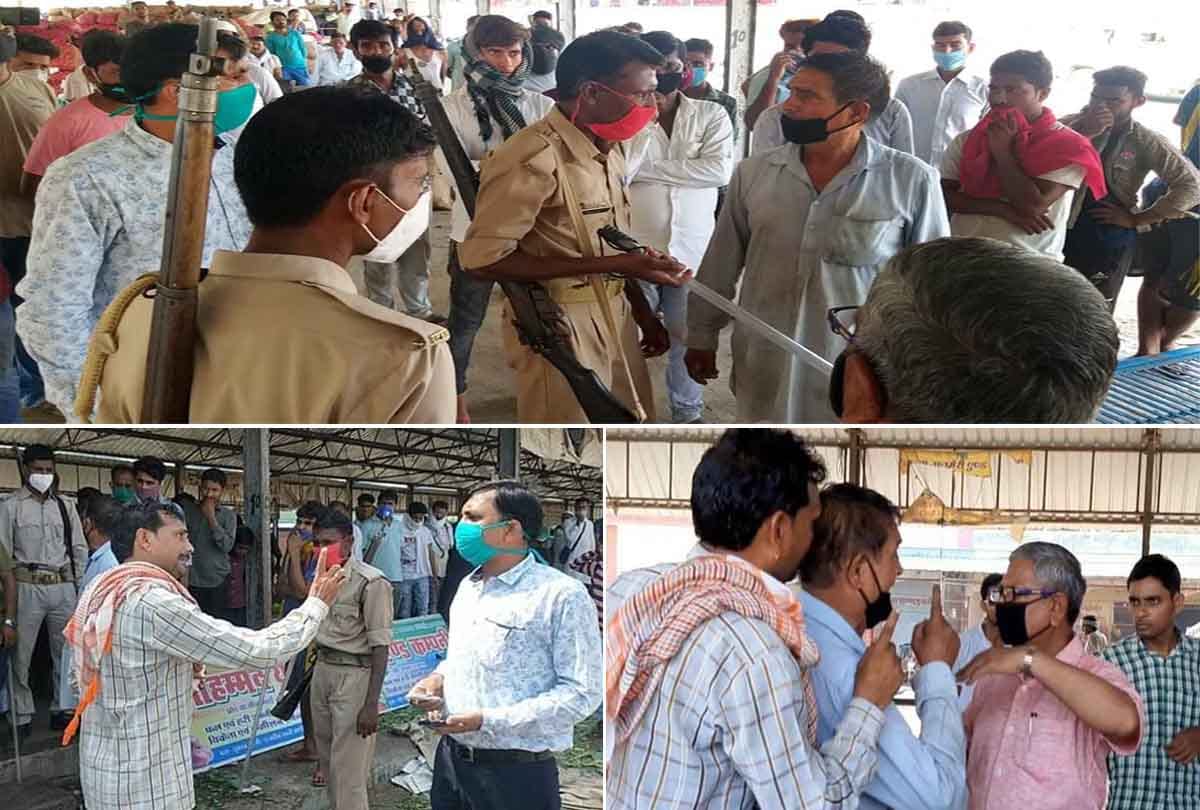 Vegetable shopkeepers confronted with officer for removing possession
