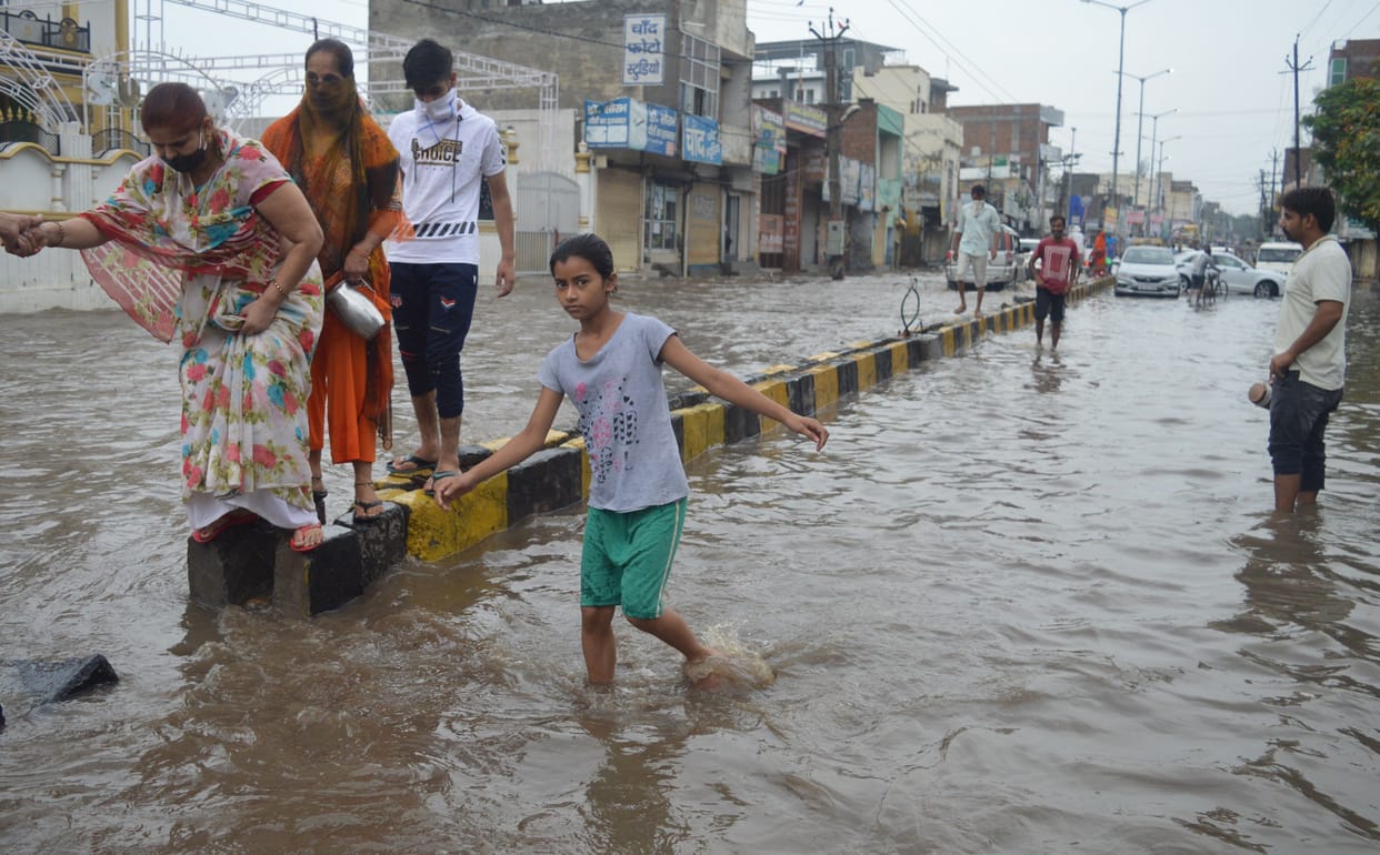 46 MM rain in two and half hours in Bhiwani city.