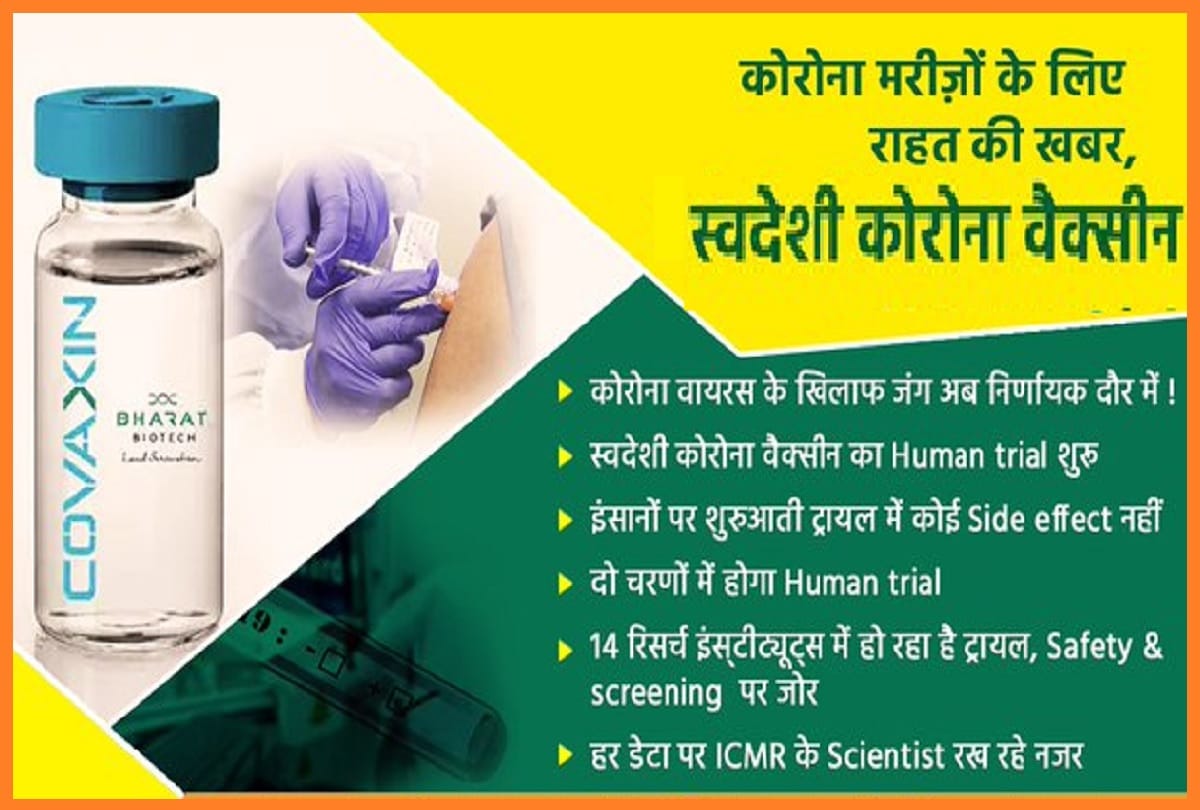 Covaxin Update in Hindi: Coronavirus Vaccine human trials news today for Covid 19 vaccine updates