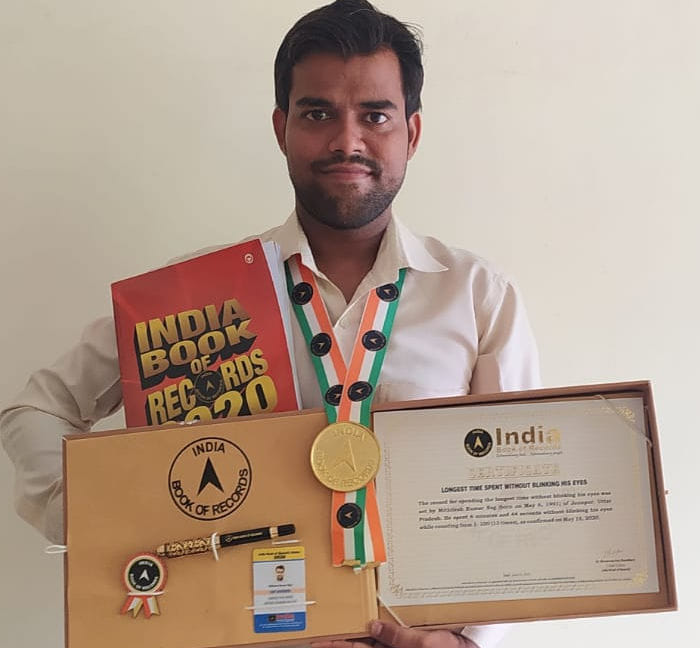 Mithilesh's name recorded in India Book of Records