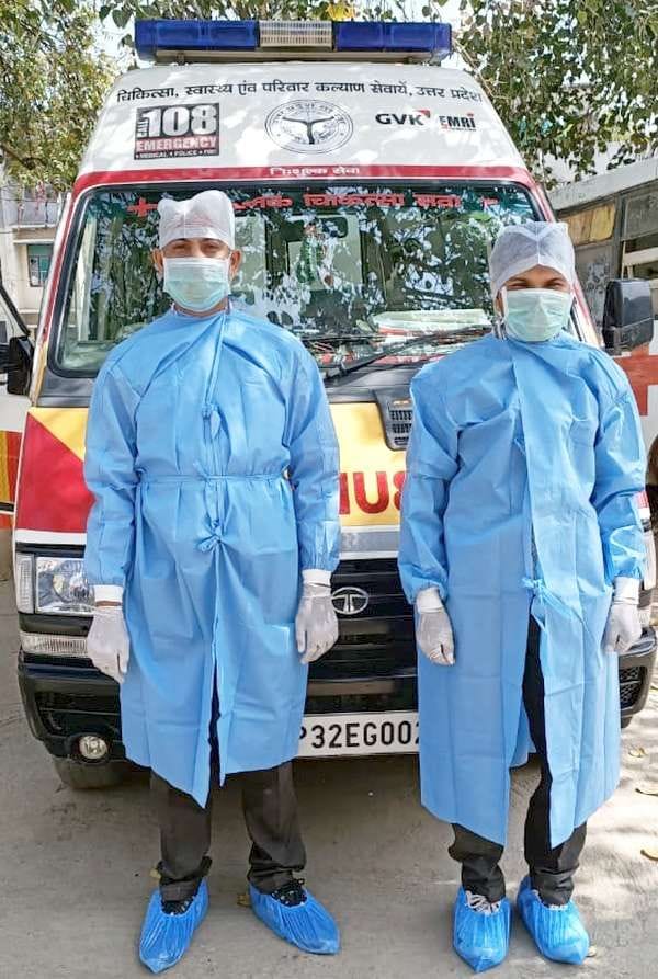 Ambulance employees playing an important role in times of crisis in mahoba