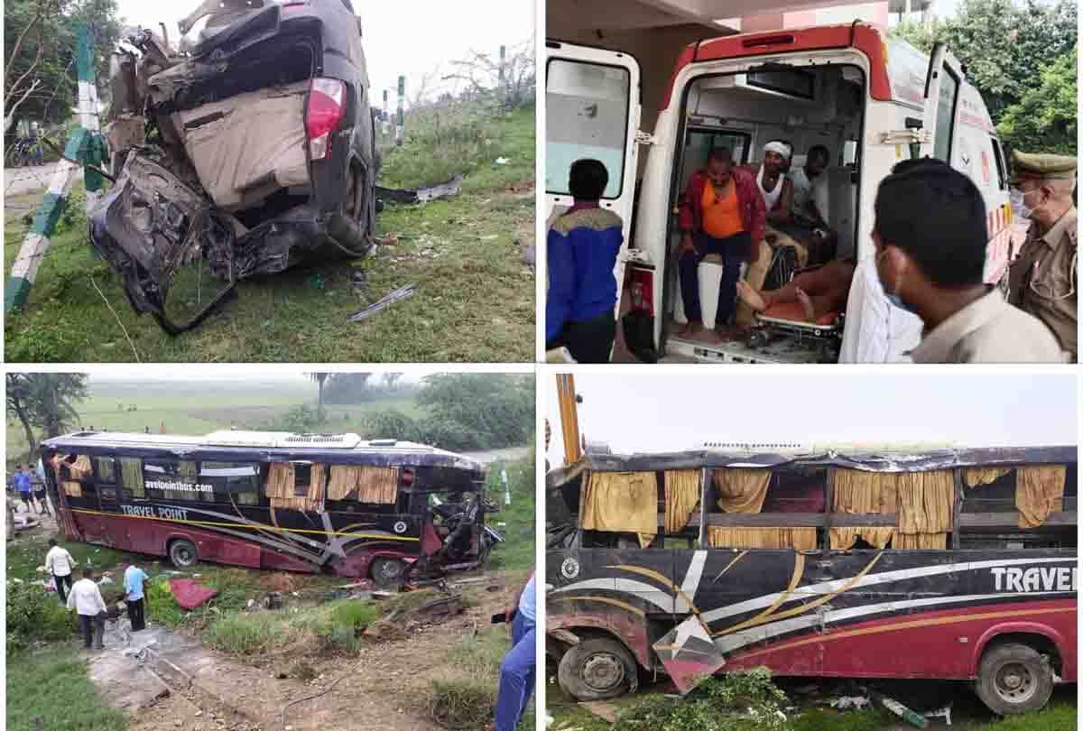 Accident on Kannauj Expressway, six people died and 40 injured