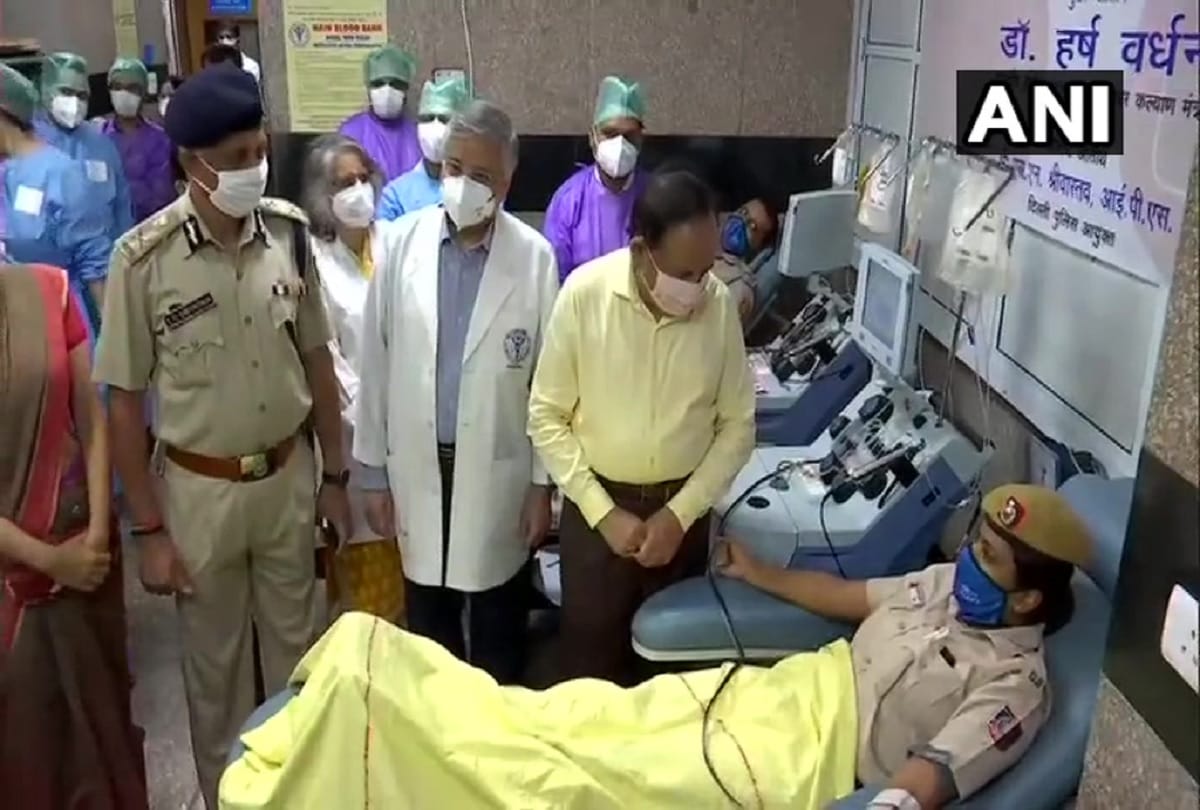 Dr Harsh Vardhan launches Plasma Donation Campaign in association with Delhi Police at AIIMS