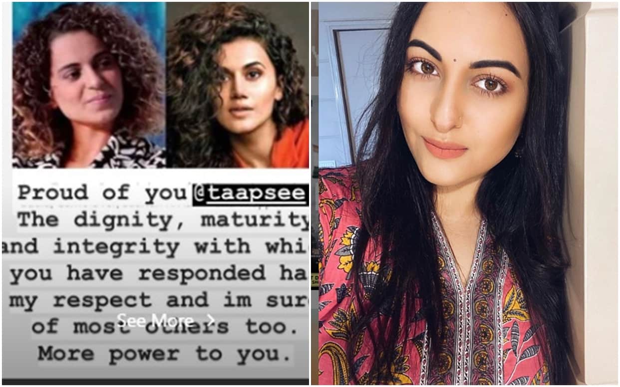 Sonakshi Sinha Hits Back Kangana Ranaut And Praises Taapsee Pannu for her dignified response to Actress