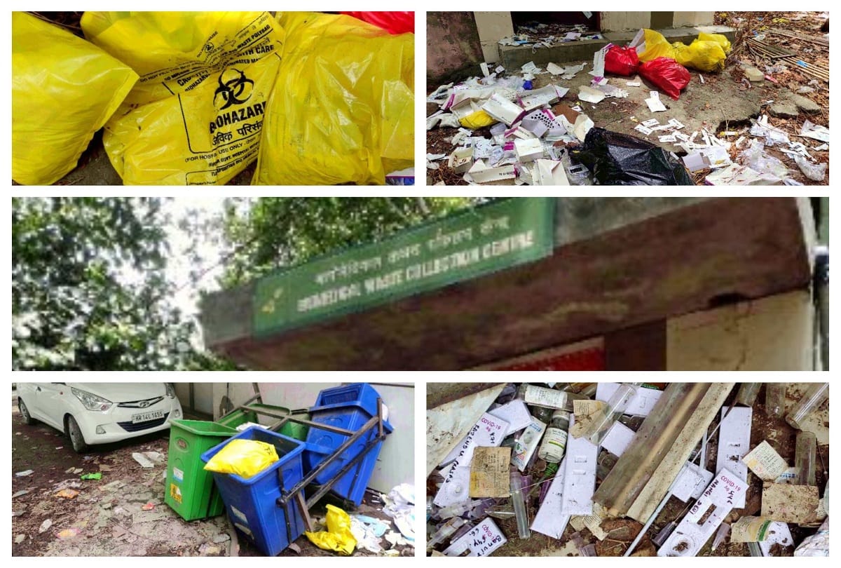Gurugram antigen kits are thrown outside cmo office in garbage after use