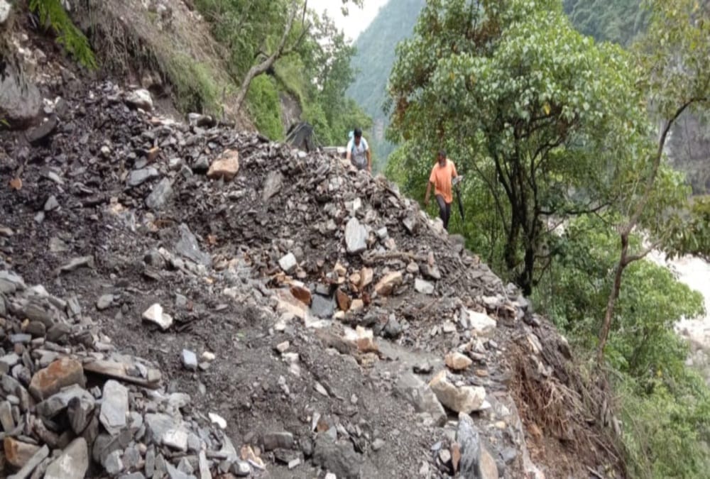 Uttarakhand Flood Disaster in Pithoragarh : Debris cover Whole village