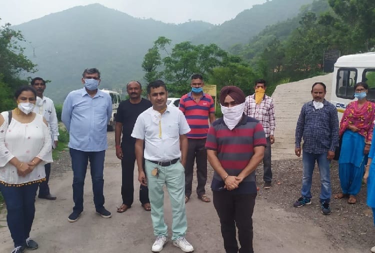 Health Department Team Inspection at Morni for set up Sub-health center
