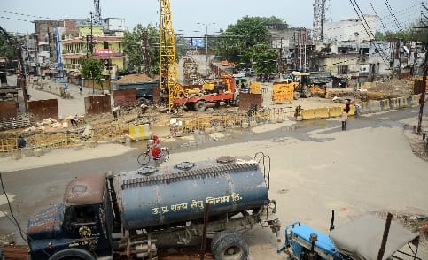 Chaupula Flyover: Road to Subhashnagar closed after construction starts at intersection