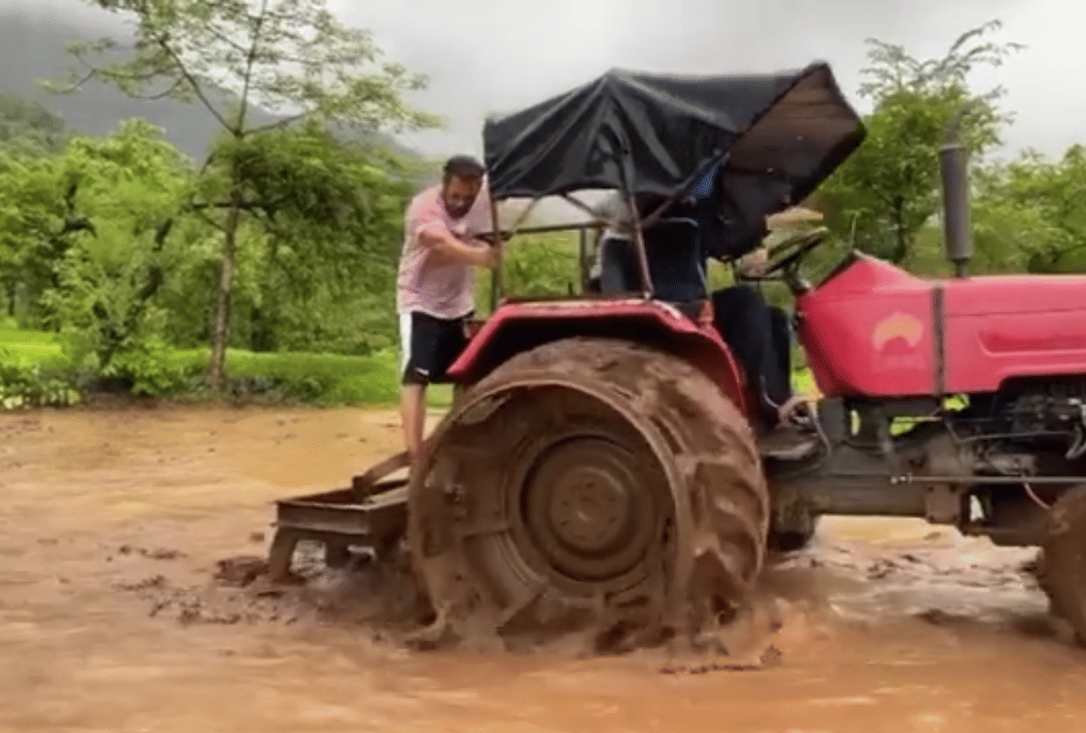 Salman Khan Tractor Plough Congress leader Sanjay Nirupam reaction of actor Farming In His Panvel Farmhouse