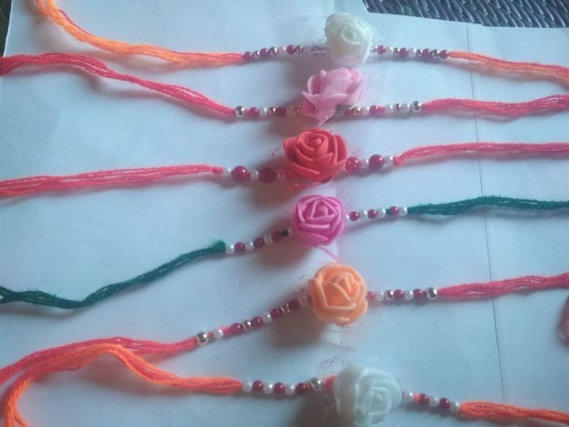 Women made rakhi For Rakshabandhan