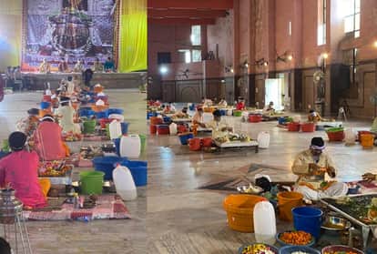 रुद्राभिषेक का एक दृश्य।