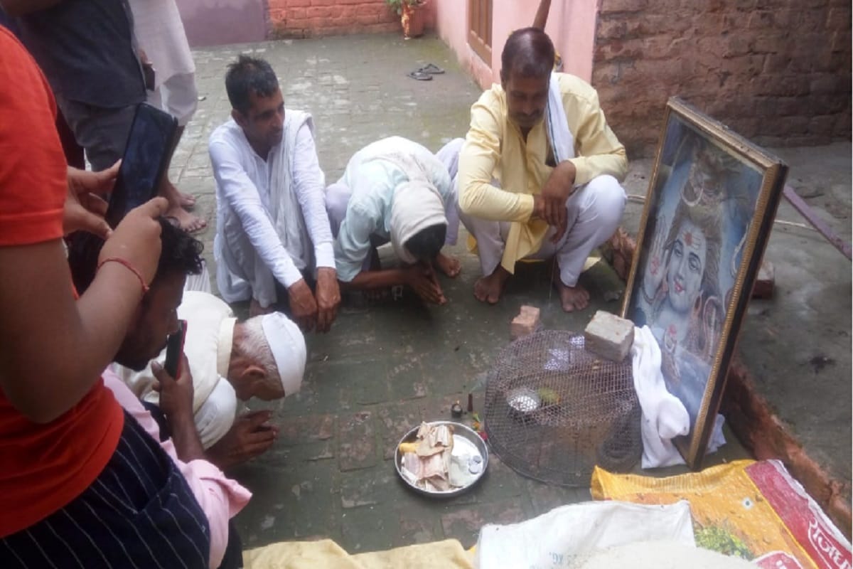 The priest has seen a snake at the Shiva temple in a village in Saharanpur