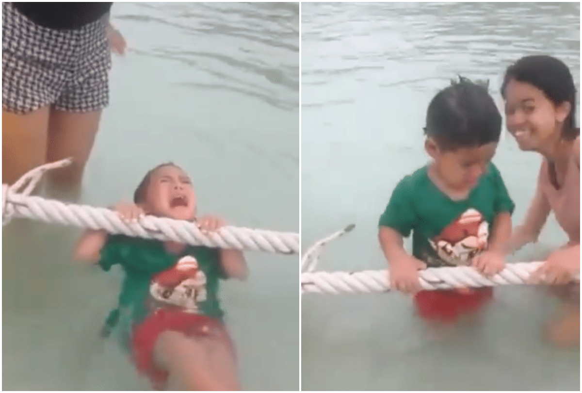 kids sanking in river video goes viral on social media
