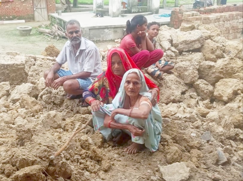 Residential kutcha houses fall, poor homeless