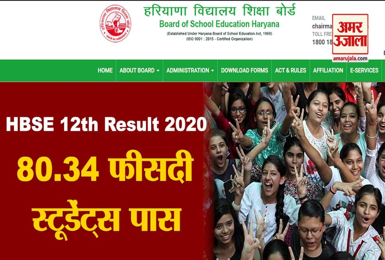हरियाणा बोर्ड 12वीं रिजल्ट