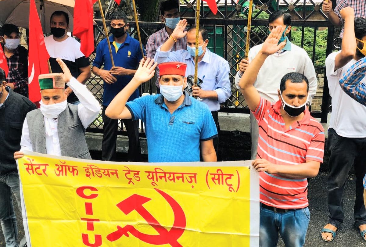 himachal congress and citu protest against bus fare hike decisions in himachal pradesh
