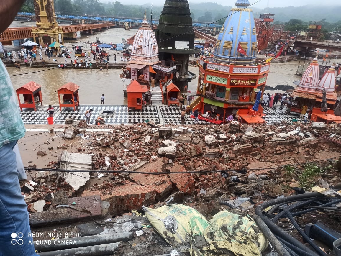 uttarakhand news: reason behind har ki paidi wall collapse