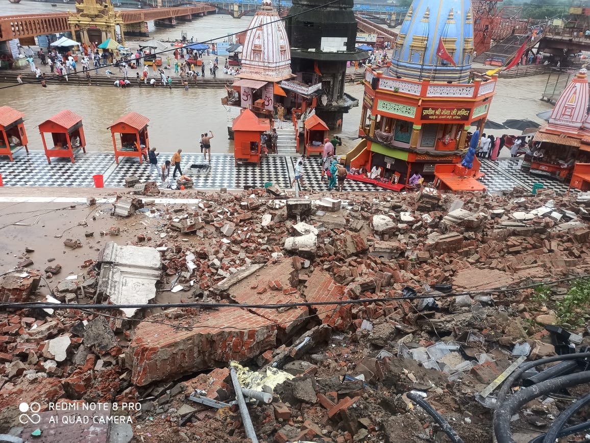 uttarakhand news: reason behind har ki paidi wall collapse