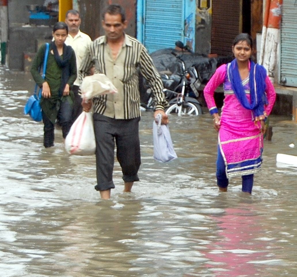 Markets and roads became ponds, shops filled with water