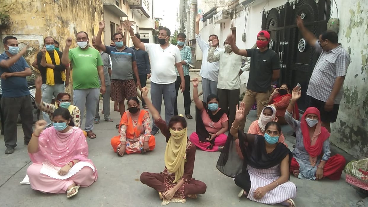 People protested