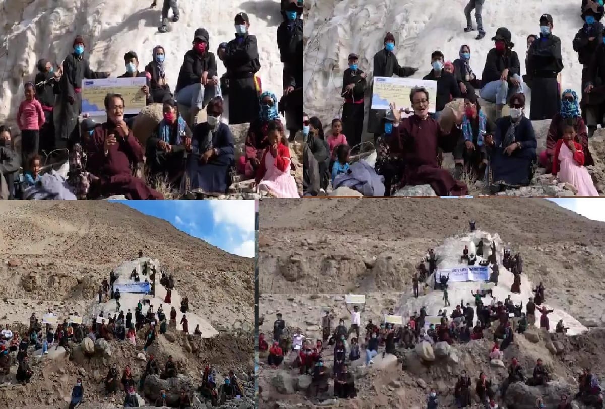 Ladakh Igu village awarded for conserving 85 lakh liters of water by creating artificial glacier