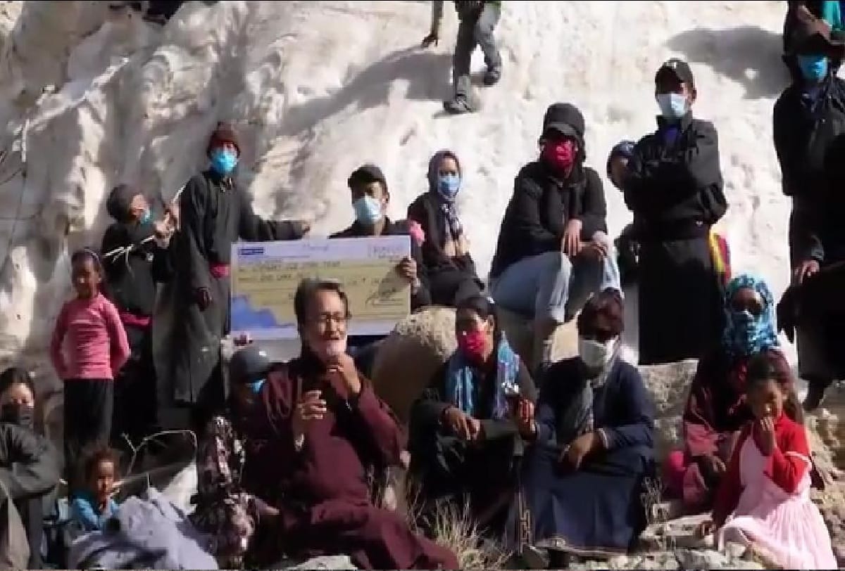 Ladakh Igu village awarded for conserving 85 lakh liters of water by creating artificial glacier