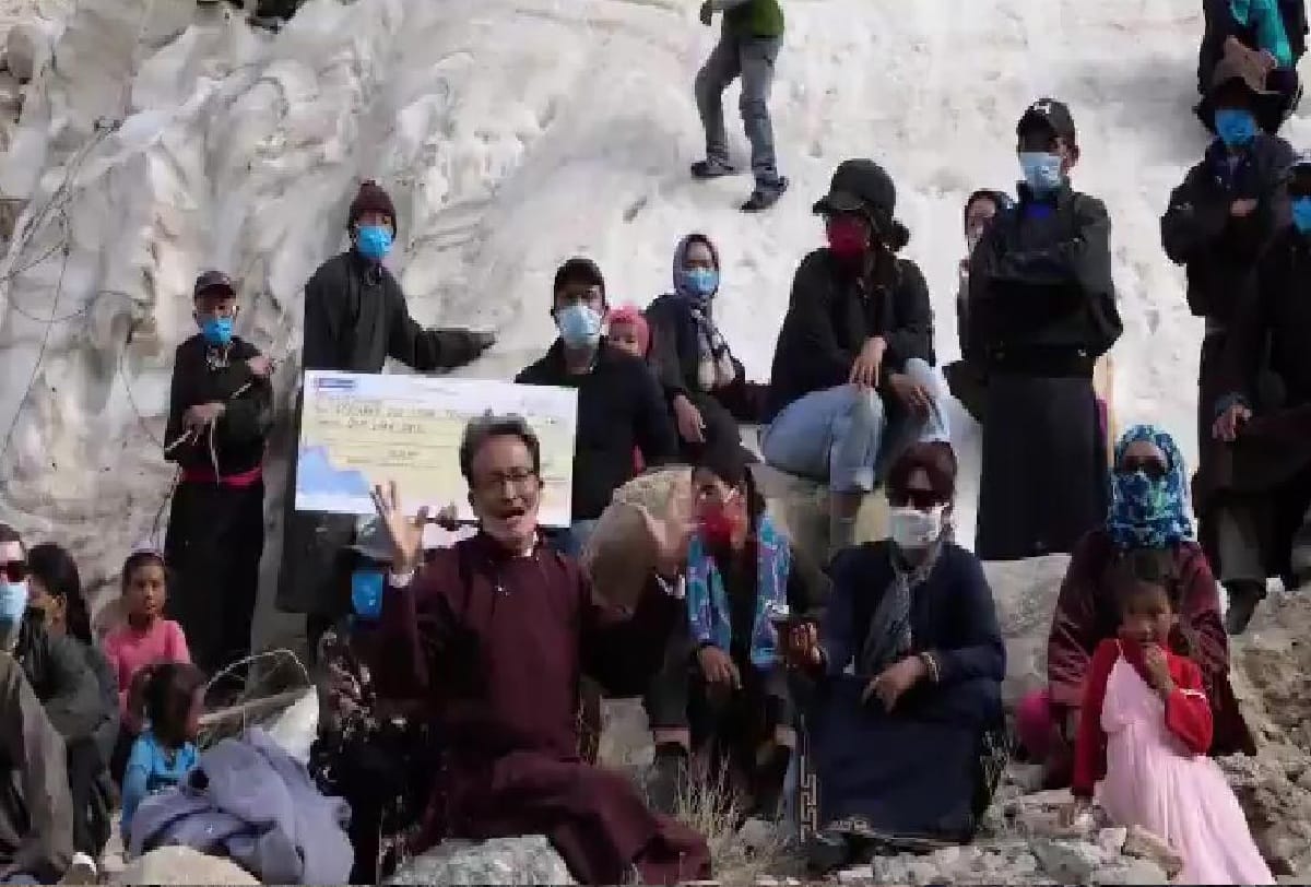 Ladakh Igu village awarded for conserving 85 lakh liters of water by creating artificial glacier