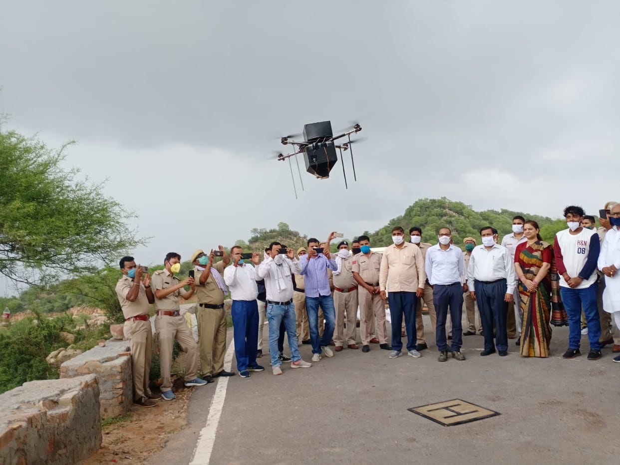 Seed ball put by Forest Department on the Aravali hills