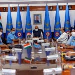 Defence Minister Rajnath Singh in IAF commanders conference