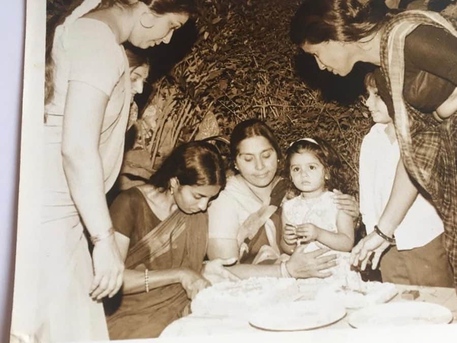 Raveena Tandon share her childhood birthday parties photo