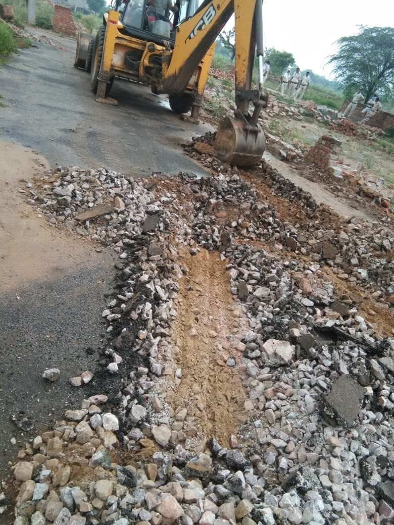Illegal colony being developed in 8 acres destroyed