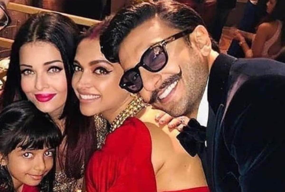 Ranveer Singh and Deepika Padukone with Aishwarya Rai Aaradhya bachchan throwback photo